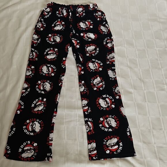 MAD Engine Women's Polyester Christmas PJ Bottom Small Black & Red - Picture 2 of 16